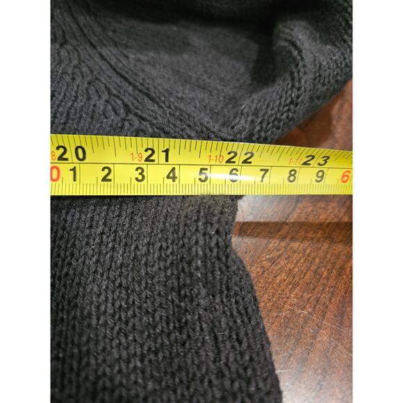 Vintage Holiday Editions Black Christmas Sweater Embroidered Holiday Sz L Santa - Picture 7 of 9